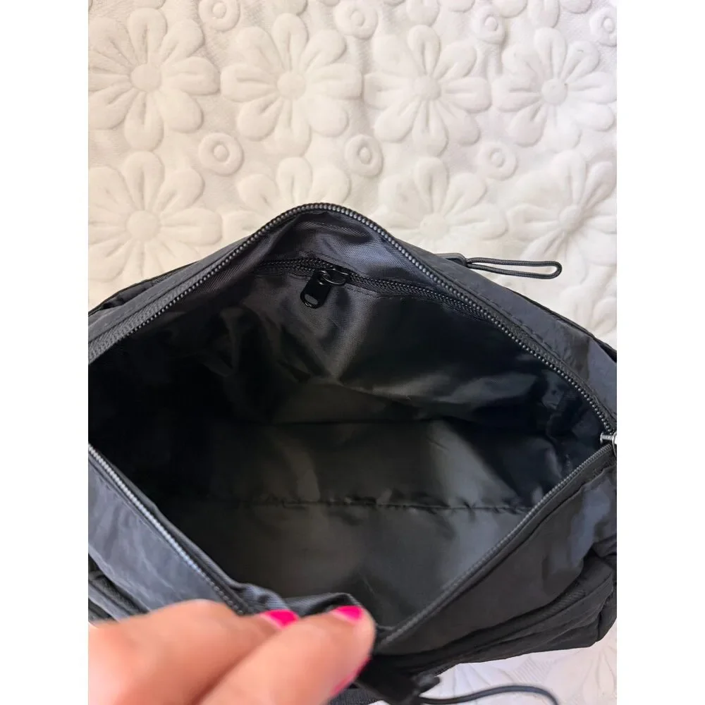 Lightweight Waterproof Nylon Toast Crossbody Bag Multi Compartments Shoulder Bag
